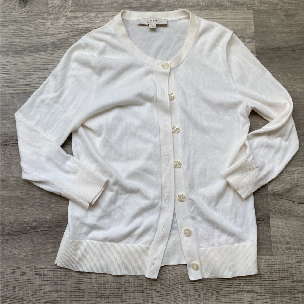 Loft Button Down Sweater Cardigan - image 2